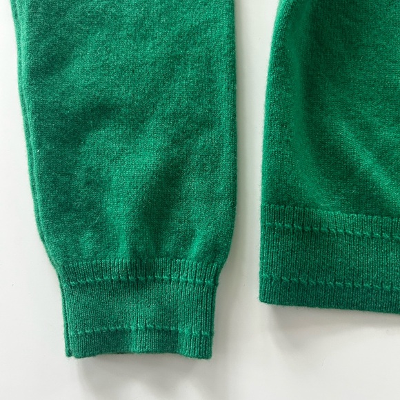 Bode Eva Cropped Cashmere Green Cardigan Sweater - Picture 4 of 6